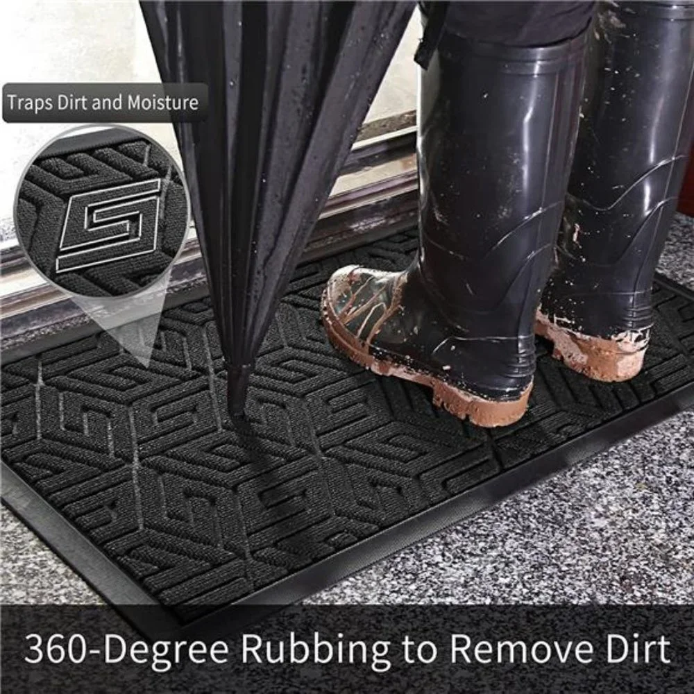 Durable Front Entrance Door Mat, Heavy Duty Outdoor Indoor Mat 17x29.5 